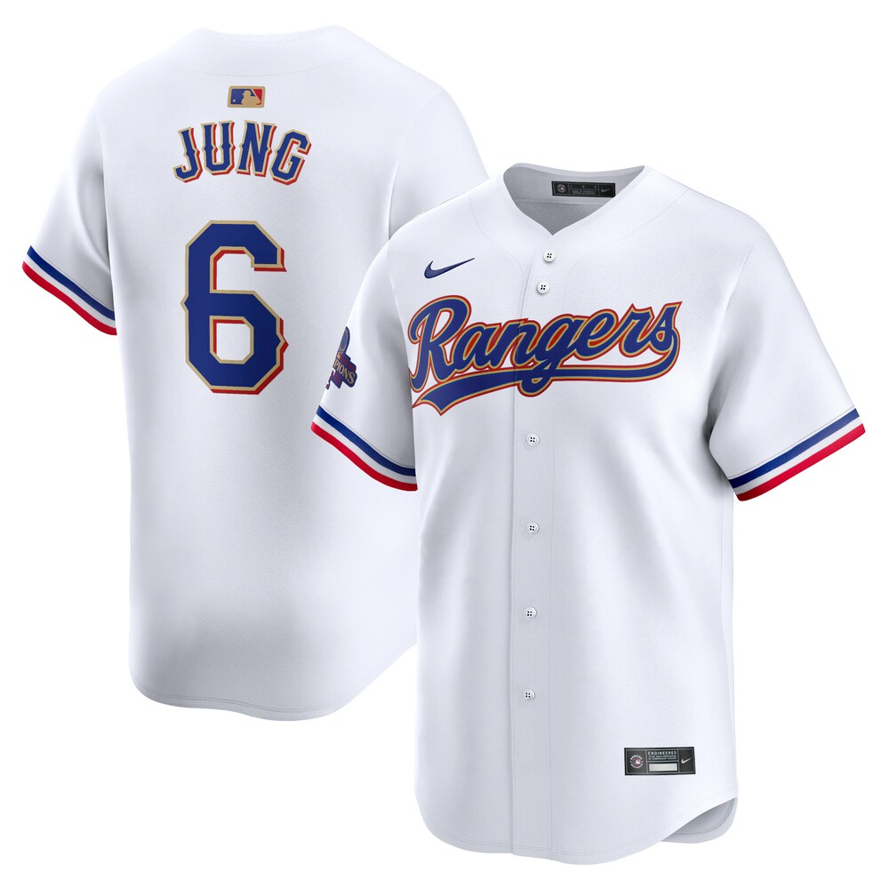 Josh Jung Texas Rangers 2024 Gold Collection Limited Player Jersey – White