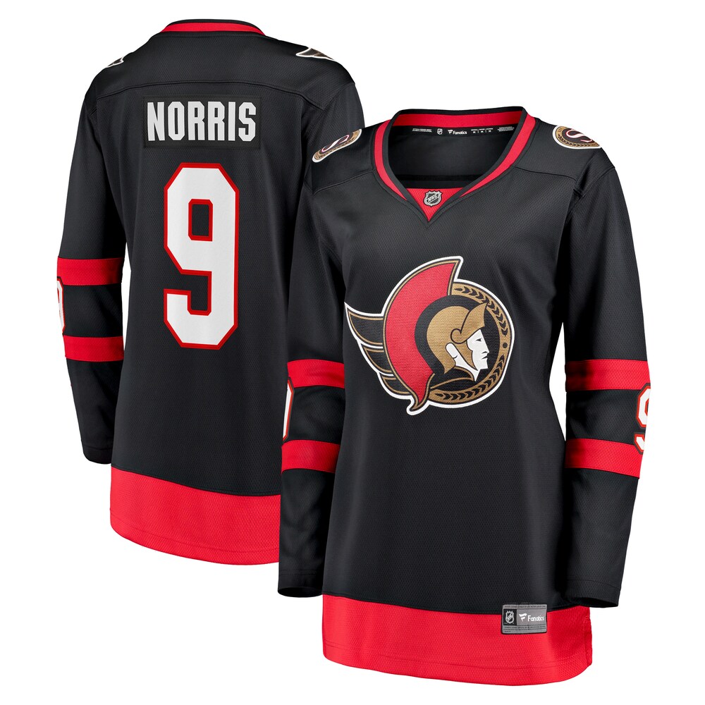 Josh Norris Ottawa Senators Fanatics Branded Women's Home Breakaway Player Jersey - Black