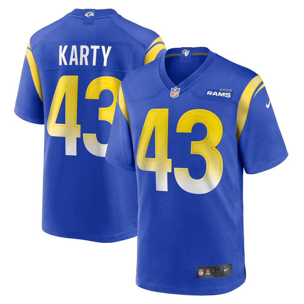 Joshua Karty Los Angeles Rams Team Game Jersey |  Royal