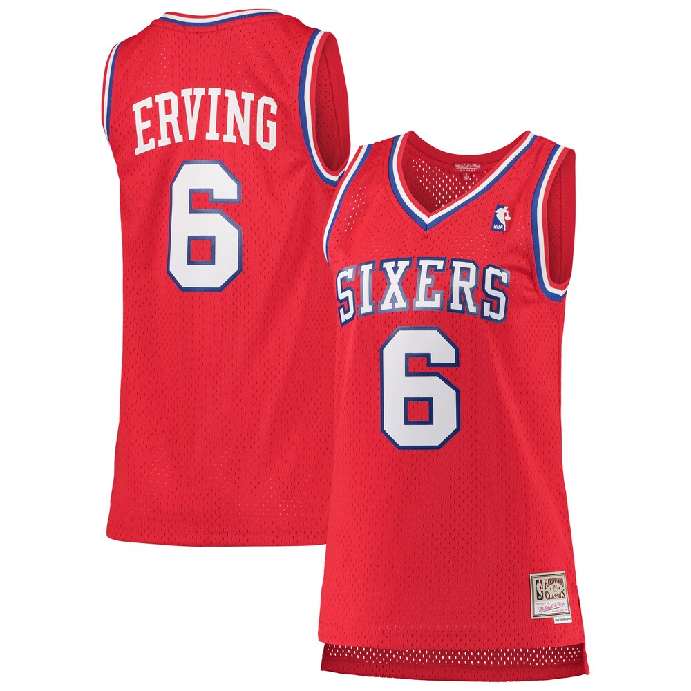 Julius Erving Philadelphia 76ers Mitchell x Ness Women's 1982/83 Hardwood Classics Swingman Jersey | Red