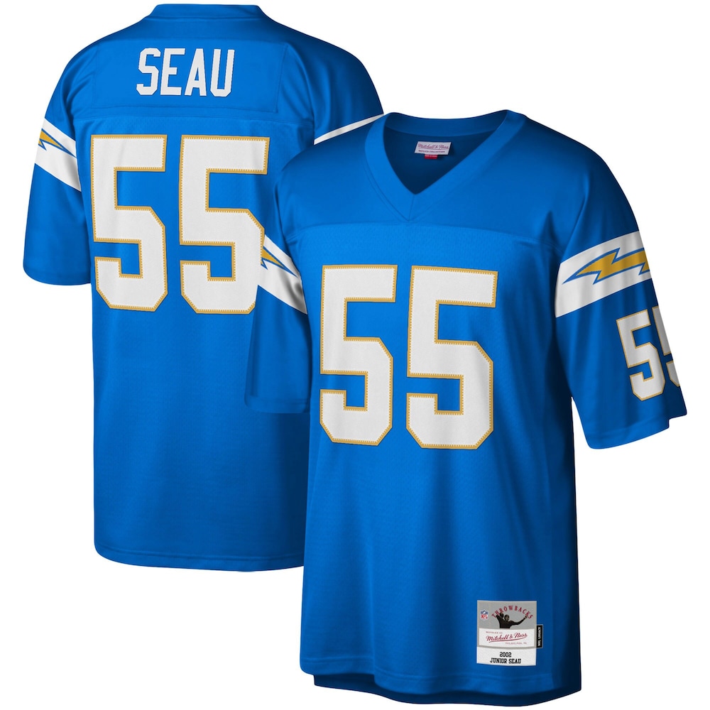 Junior Seau Los Angeles Chargers Mitchell x Ness Big x Tall 2002 Retired Player Replica Jersey | Powder Blue