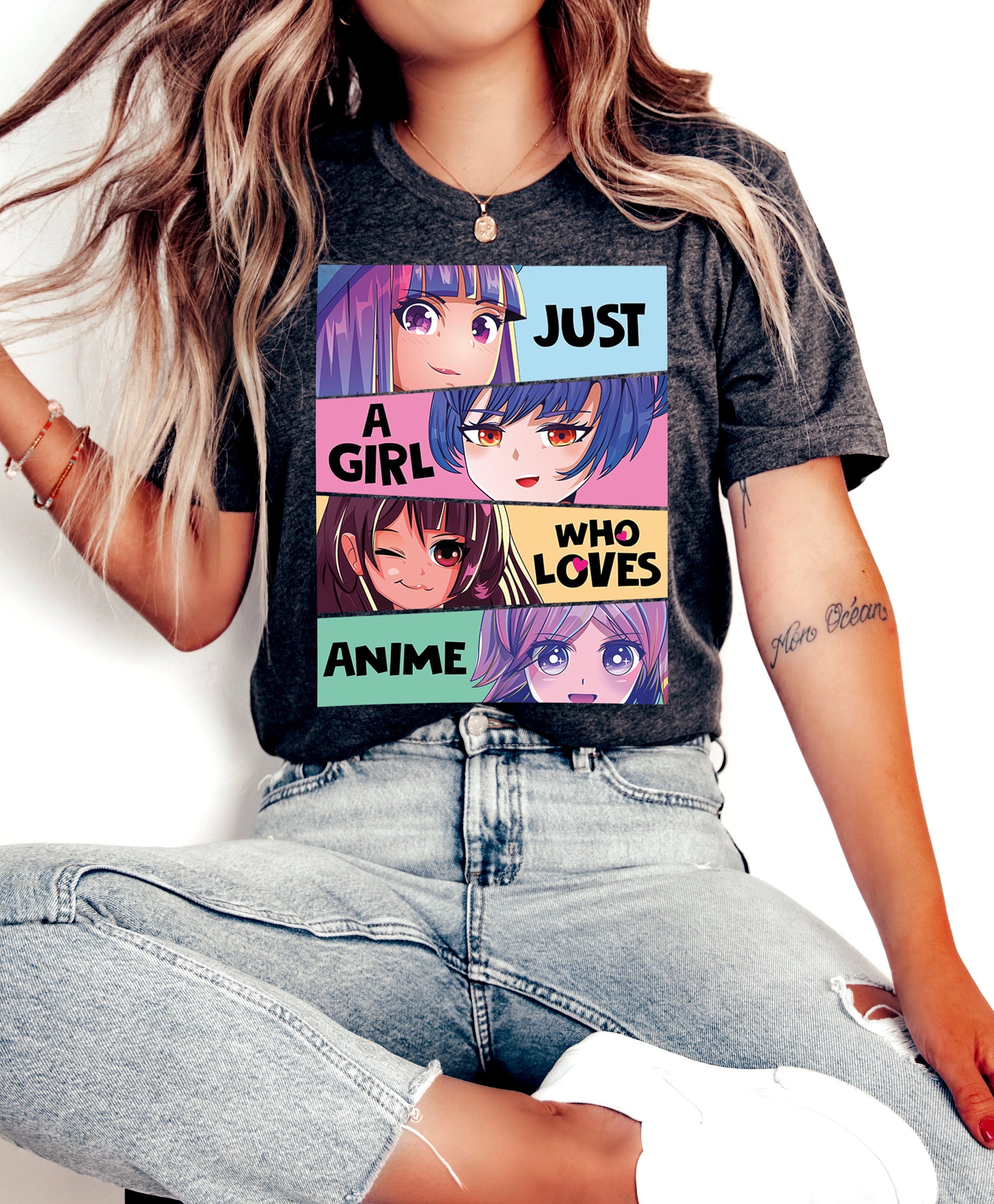 Just A Girl Who loves Anime shirt, Anime Lover Tshirt, Gift For Anime Lover, Cool Anime T-shirt, Anime Clothing, Anime Tshirt 1190105134