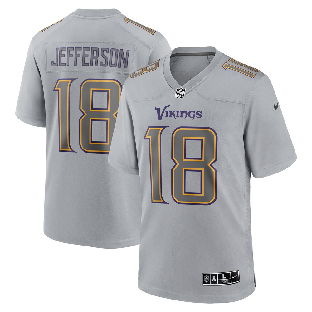 Justin Jefferson Minnesota Vikings Atmosphere Fashion Game Jersey | Gray