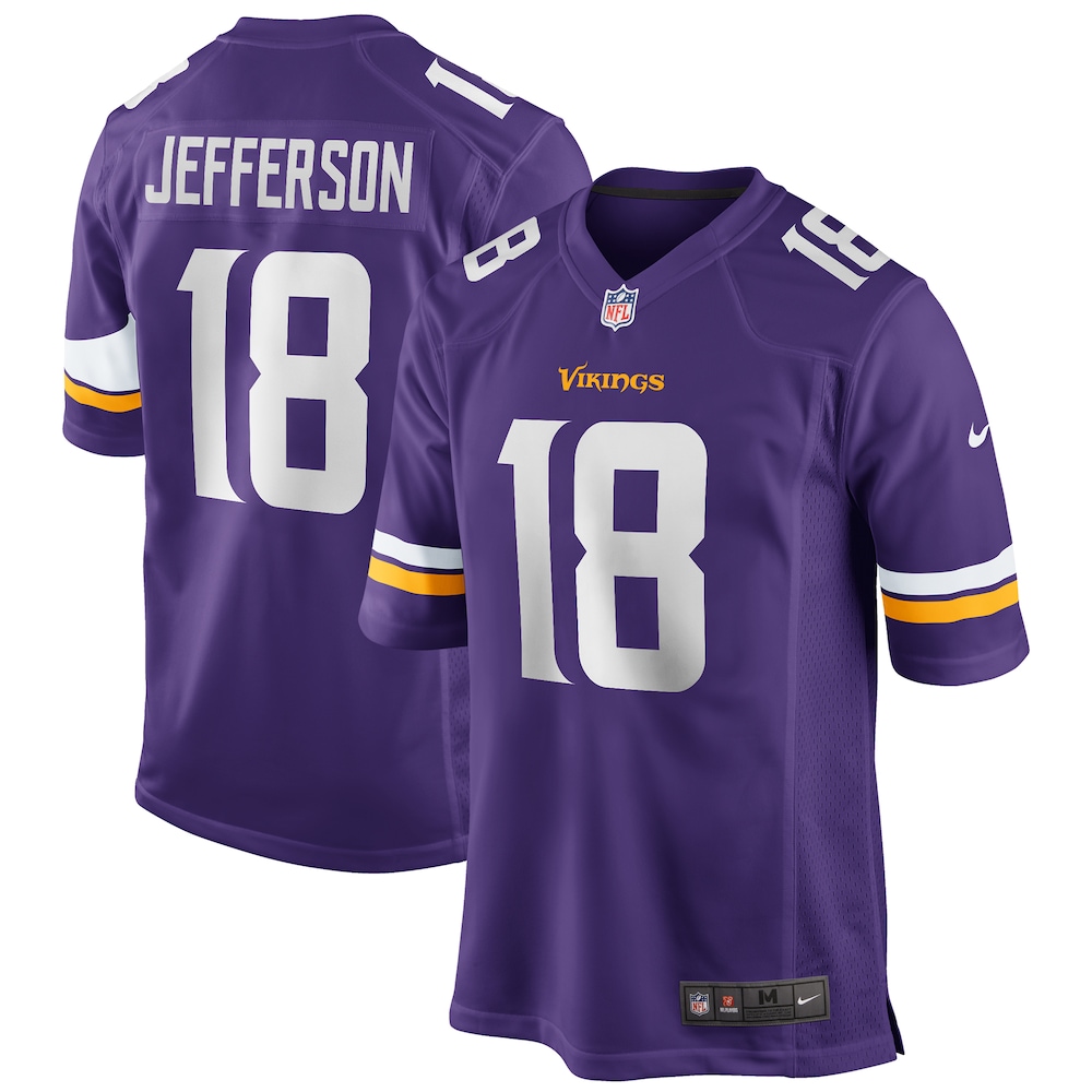 Justin Jefferson Minnesota Vikings Game Jersey | Purple