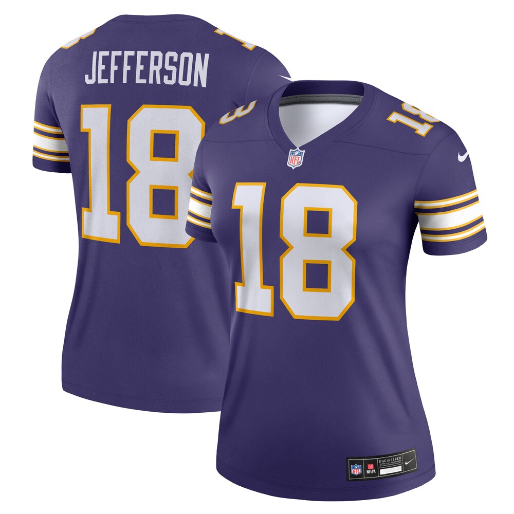 Justin Jefferson Minnesota Vikings Women's Alternate Legend Player Performance Top | Purple