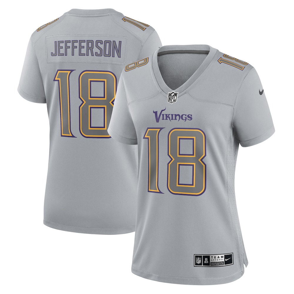 Justin Jefferson Minnesota Vikings Women's Atmosphere Fashion Game Jersey | Gray