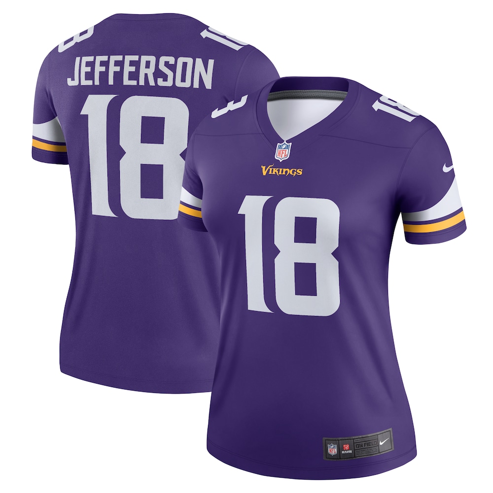 Justin Jefferson Minnesota Vikings Women's Team Legend Player Performance Top | Purple