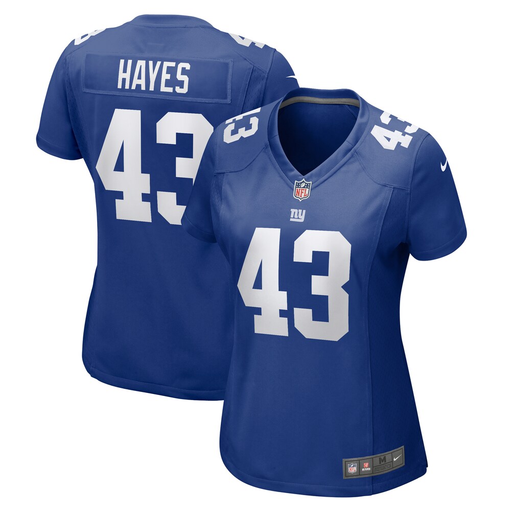 Kaleb Hayes New York Giants Women's Team Game Jersey |  Royal