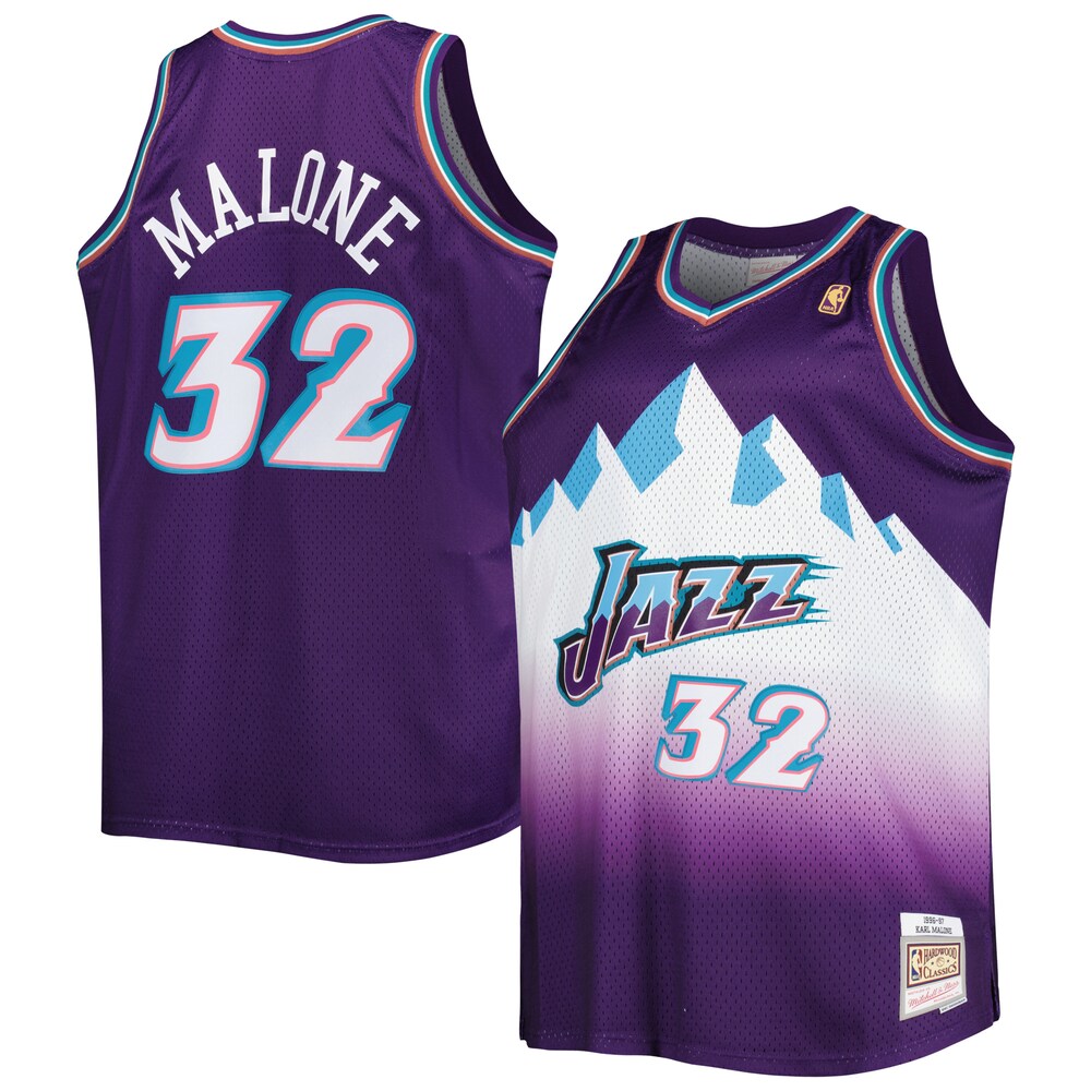 Karl Malone Utah Jazz Mitchell x Ness Big x Tall Hardwood Classics 1996/97 Swingman Jersey | Purple