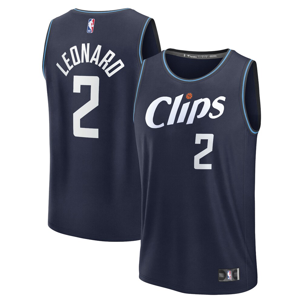 Kawhi Leonard LA Clippers Fanatics Branded Unisex 2023/24 Fast Break Jersey - Navy - City Edition