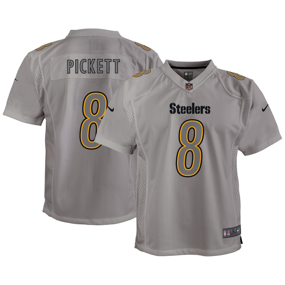 Kenny Pickett Pittsburgh Steelers Youth Atmosphere Game Jersey - Gray