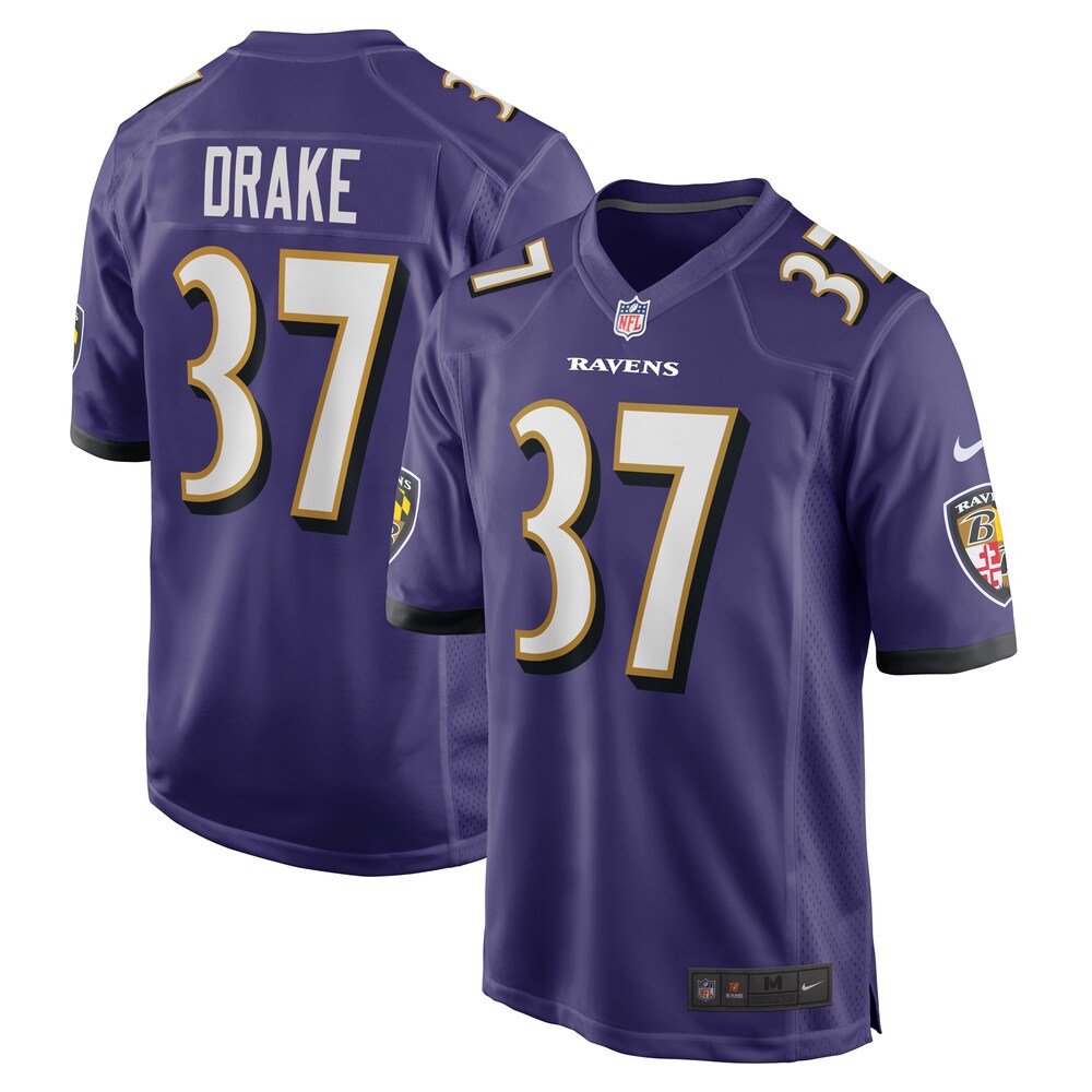 Kenyan Drake Baltimore Ravens Nike  Game Jersey -  Purple