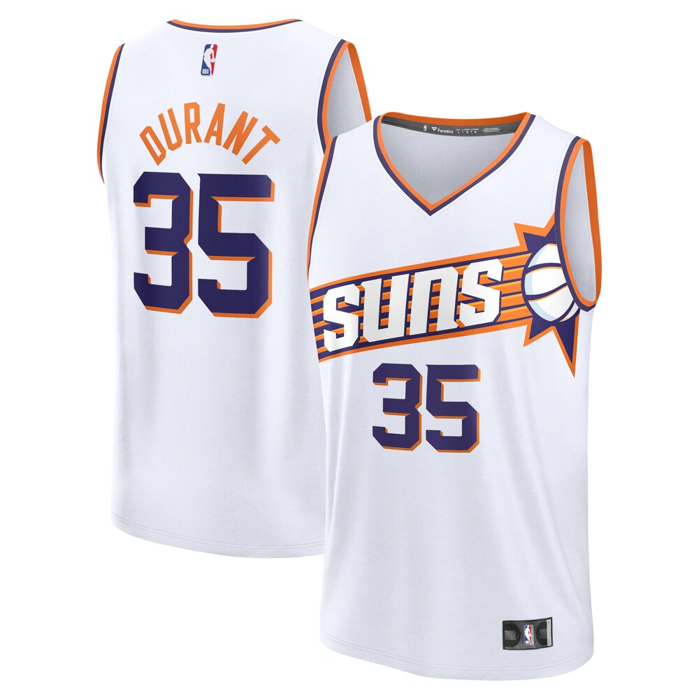 Kevin Durant Phoenix Suns Fanatics Branded 2023/24 Fast Break Replica Jersey - Association Edition - White