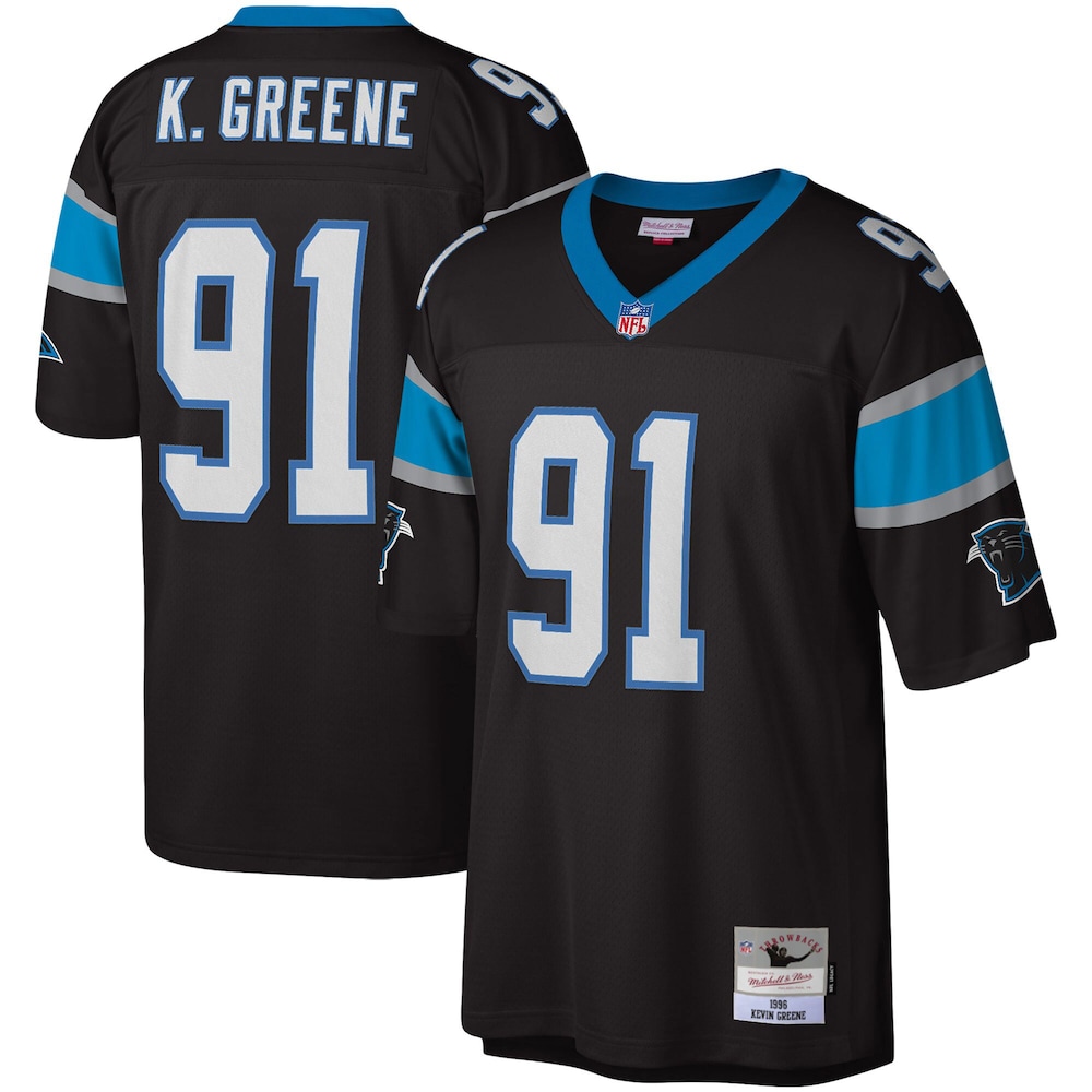 Kevin Greene Carolina Panthers Mitchell x Ness Big x Tall 1996 Retired Player Replica Jersey | Black