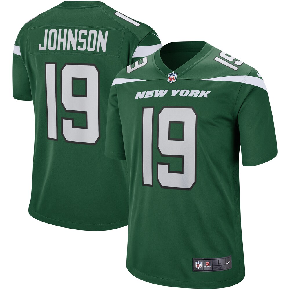 Keyshawn Johnson New York Jets Game Retired Player Jersey - Gotham Green