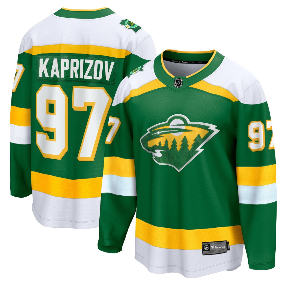 Kirill Kaprizov Minnesota Wild Fanatics Branded 2023/24 Alternate Premier Breakaway Player Jersey - Green