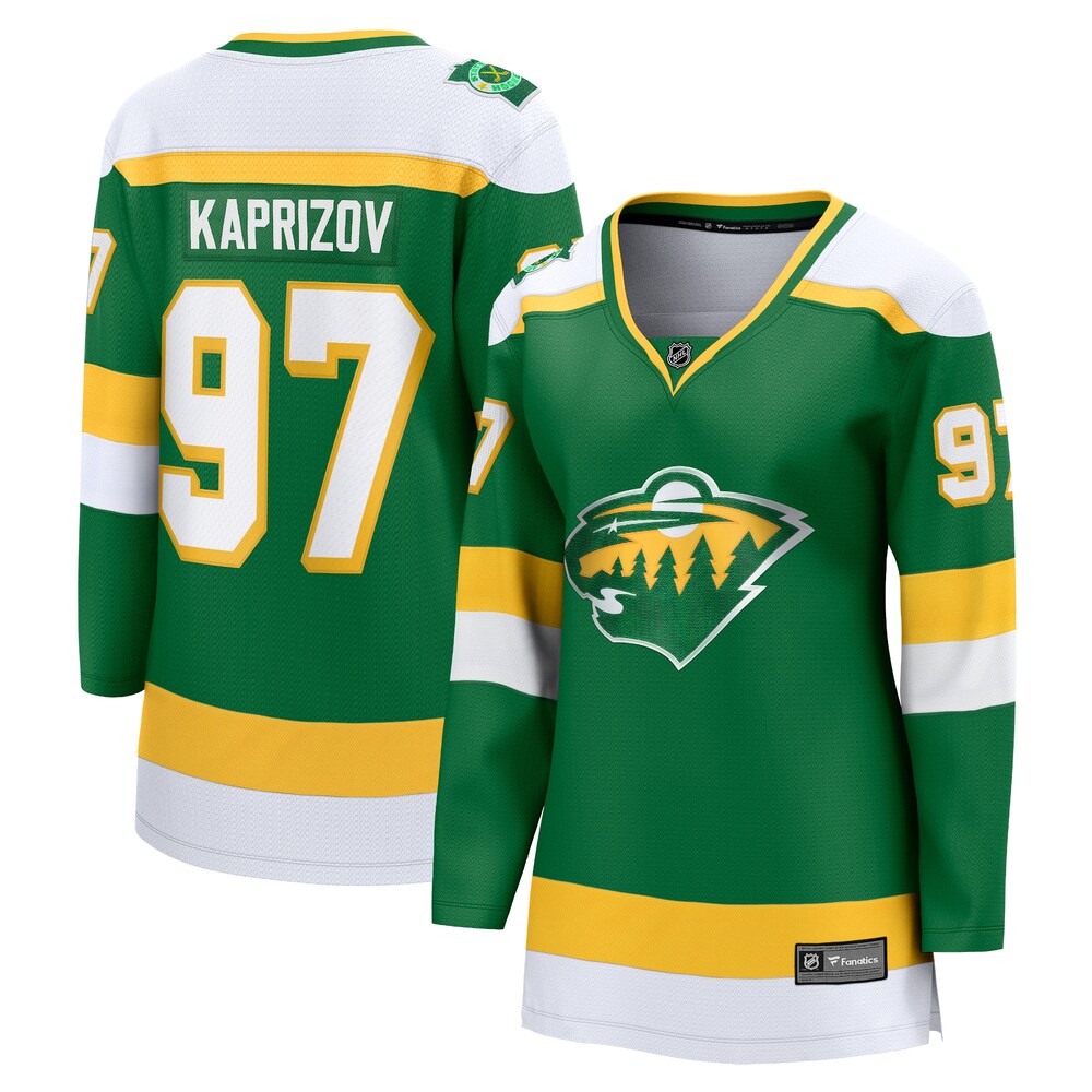 Kirill Kaprizov Minnesota Wild Fanatics Branded Women's 2023/24 Alternate Premier Breakaway Player Jersey - Green