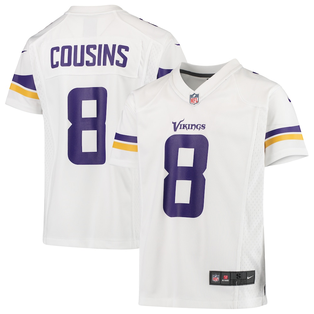 Kirk Cousins Minnesota Vikings Youth Game Jersey - White