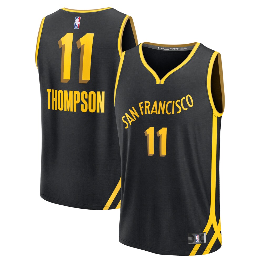 Klay Thompson Golden State Warriors Fanatics Branded Youth 2023/24 Fast Break Jersey - Black - City Edition