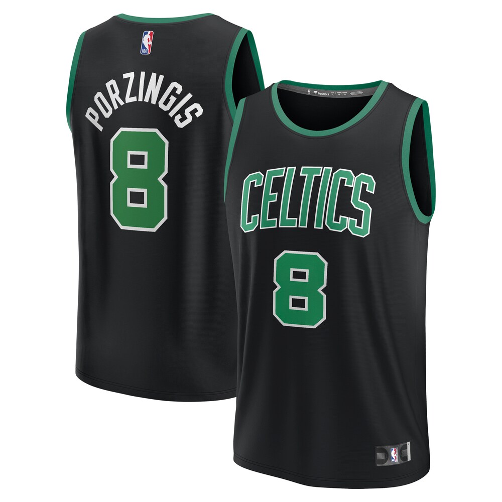 Kristaps Porzingis Boston Celtics Fanatics Branded Youth Fast Break Player Jersey - Statement Edition - Black