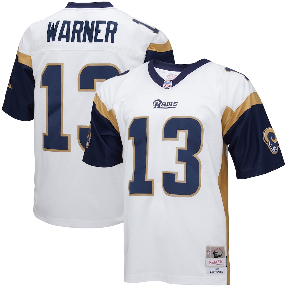 Kurt Warner Los Angeles Rams Mitchell x Ness Big x Tall 2001 Retired Player Replica Jersey | White