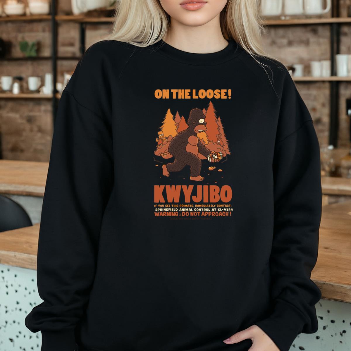 Kwyjibo Bigfoot On The Loose Funny Graphic T-Shirt