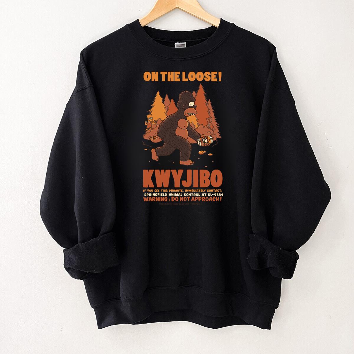 Kwyjibo Bigfoot On The Loose Funny Graphic T-Shirt