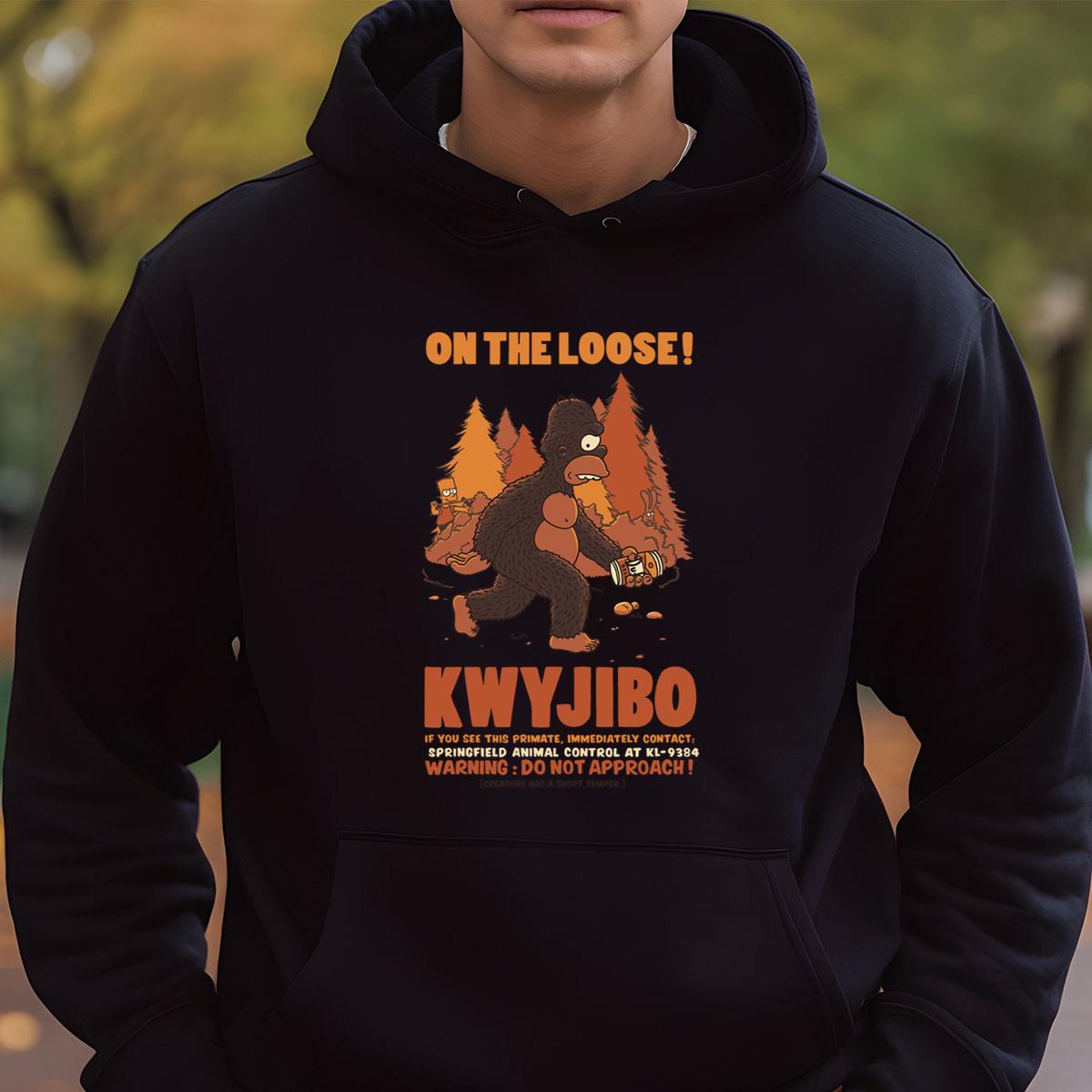 Kwyjibo Bigfoot On The Loose Funny Graphic T-Shirt