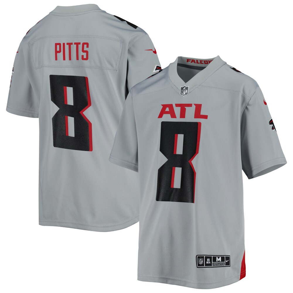 Kyle Pitts Atlanta Falcons Youth Inverted Game Jersey - Gray