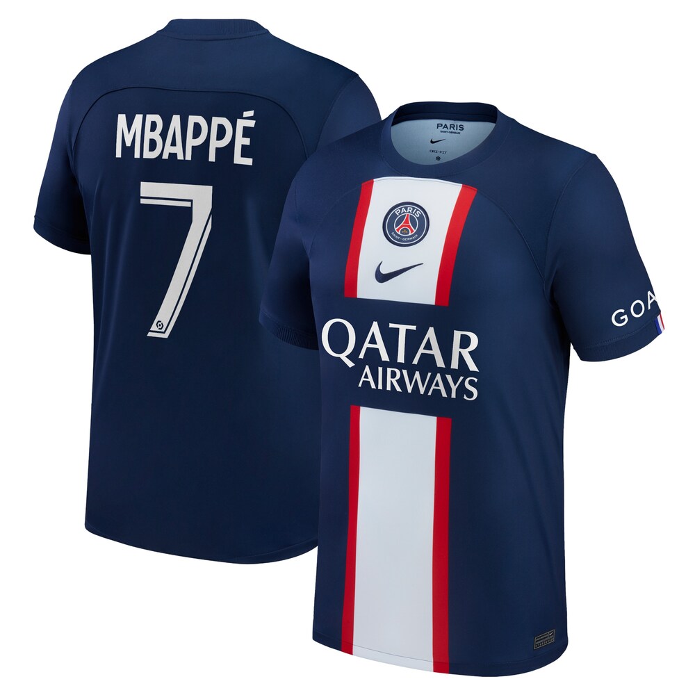 Kylian Mbappe Paris Saint-Germain Nike 2022/23 Home Replica Player Jersey - Blue
