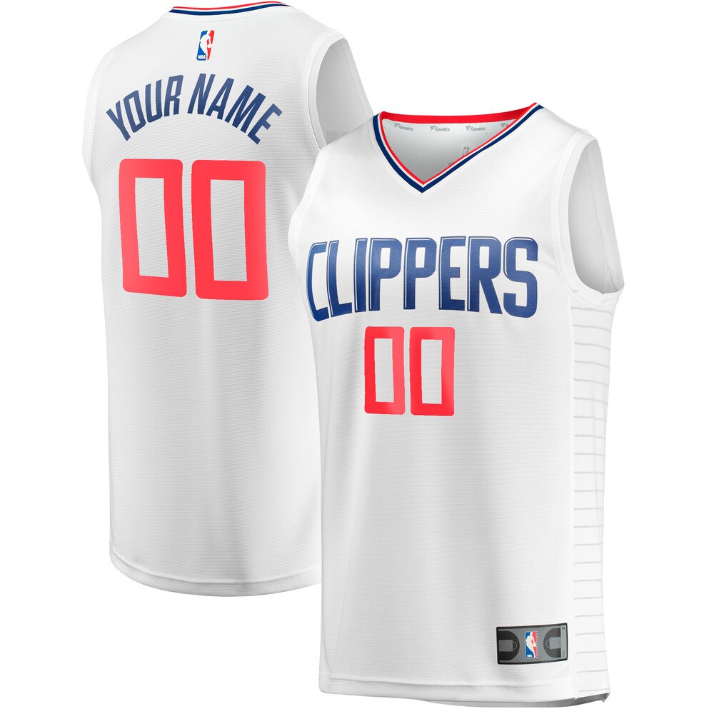 LA Clippers Fanatics Branded Fast Break Custom Replica Jersey - Association Edition - White