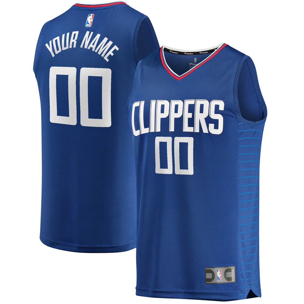 LA Clippers Fanatics Fast Break Custom Replica Jersey Royal - Icon Edition