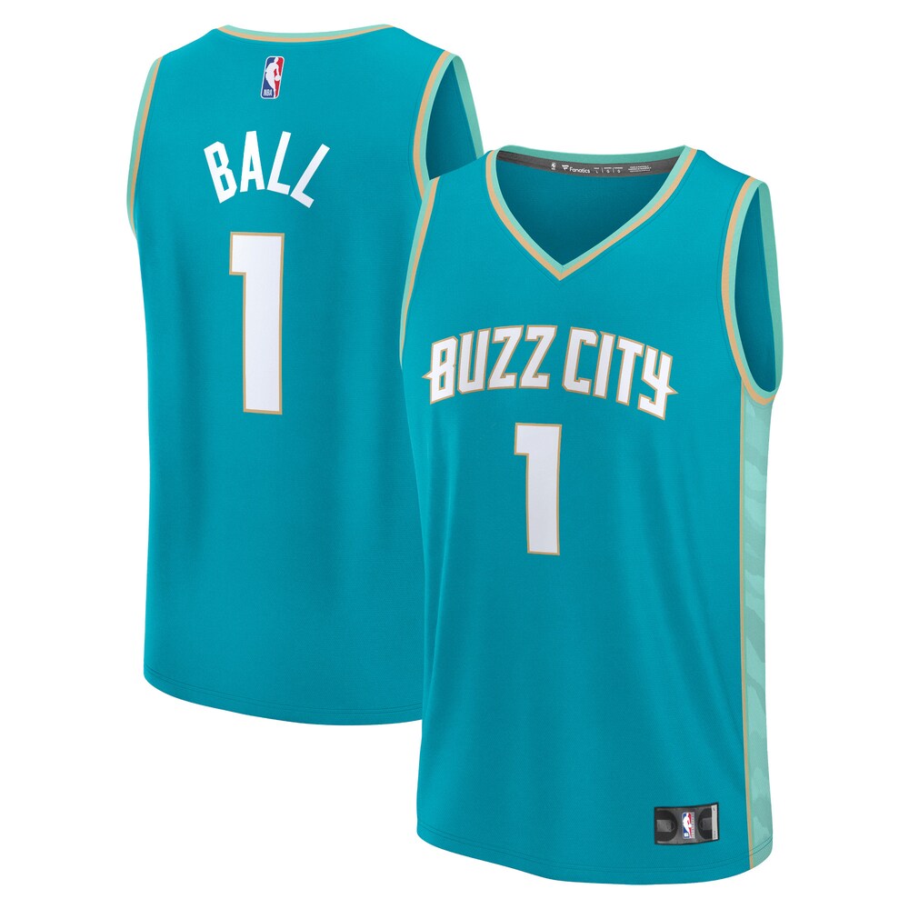 LaMelo Ball Charlotte Hornets Fanatics Branded Youth 2023/24 Fast Break Jersey - Teal - City Edition