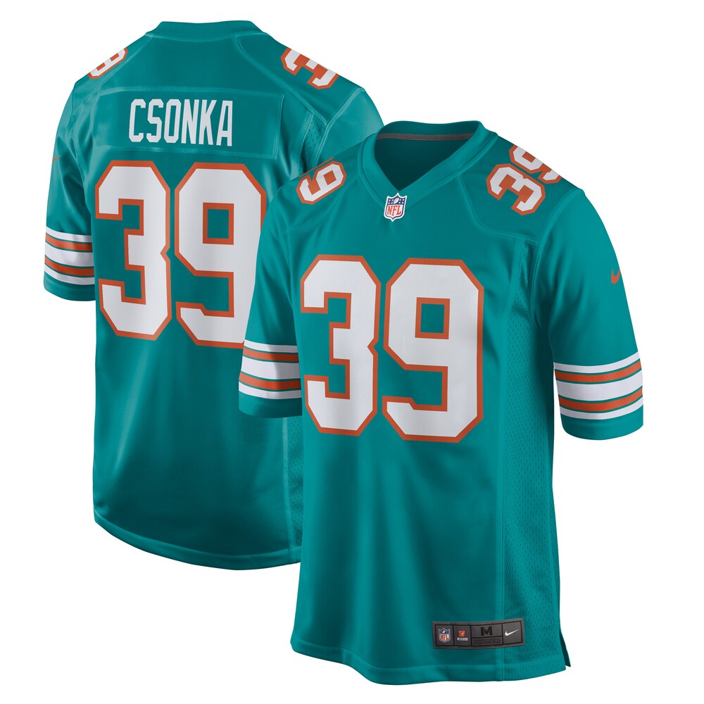 Larry Csonka Miami Dolphins Retired Player Jersey - Aqua