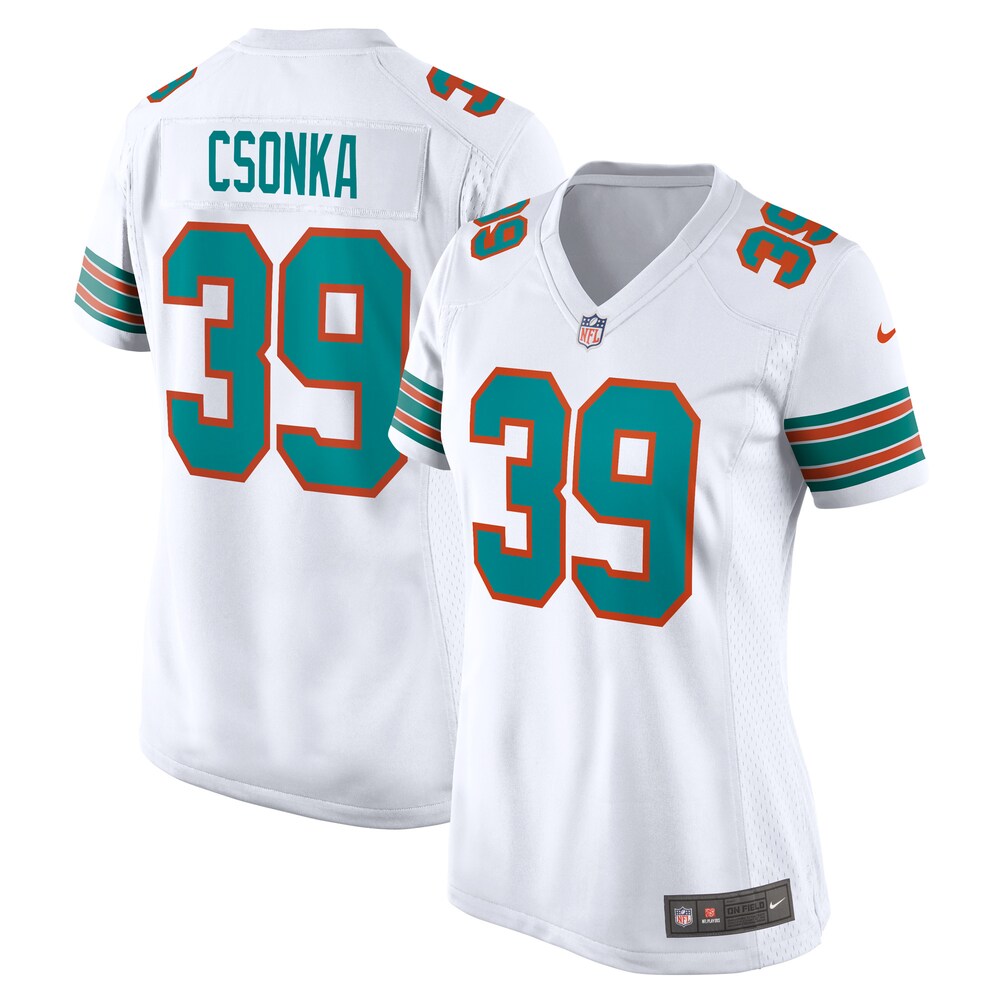 Larry Csonka Miami Dolphins Retired Player Jersey - White