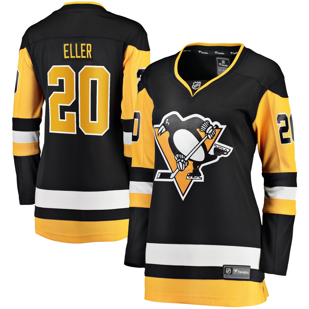 Lars Eller Pittsburgh Penguins Fanatics Branded Women's Home Breakaway Player Jersey - Black