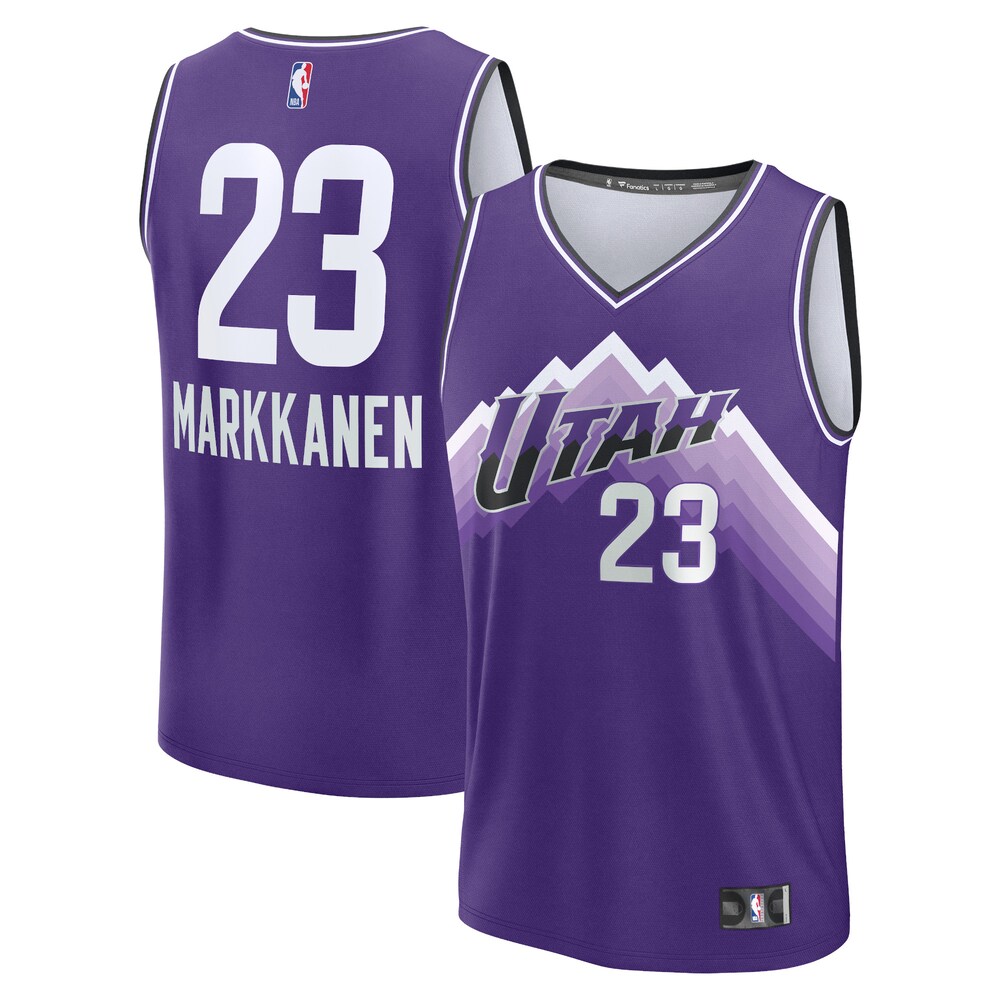 Lauri Markkanen Utah Jazz Fanatics Branded Unisex 2023/24 Fast Break Jersey - Purple - City Edition