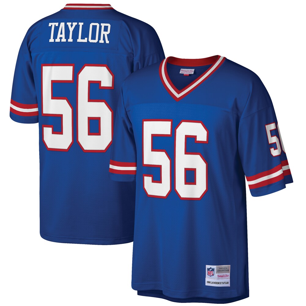 Lawrence Taylor New York Giants Mitchell x Ness Big x Tall 1986 Retired Player Replica Jersey | Royal