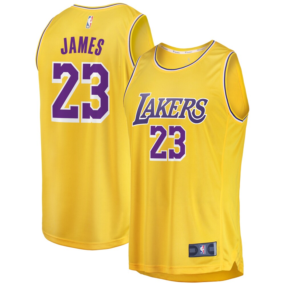 LeBron James Los Angeles Lakers Fanatics 2019/20 Fast Break Replica Jersey Gold | Icon Edition