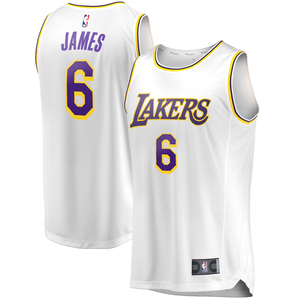 LeBron James Los Angeles Lakers Fanatics Branded 2022/23 Fast Break Replica Player Jersey - Association Edition - White