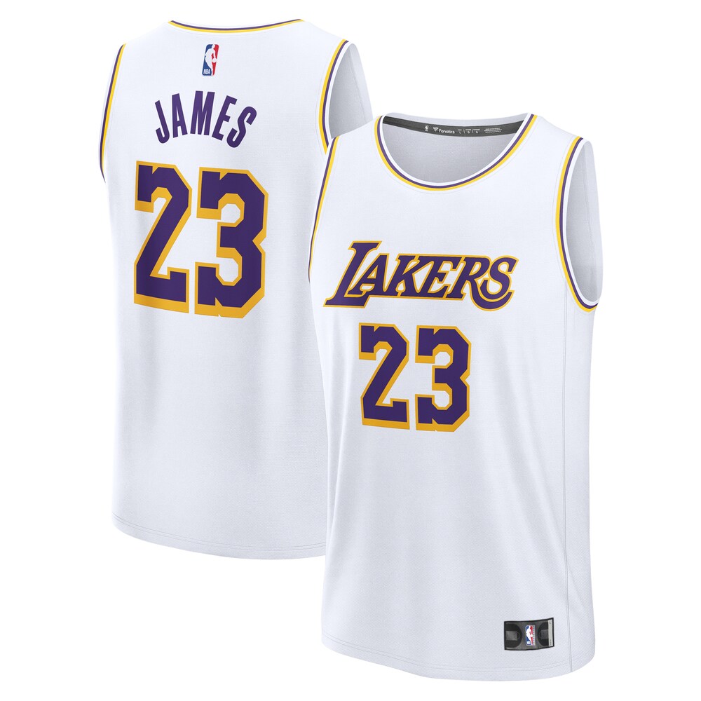 LeBron James Los Angeles Lakers Fanatics Youth Fast Break Replica Player Jersey - Association Edition - White