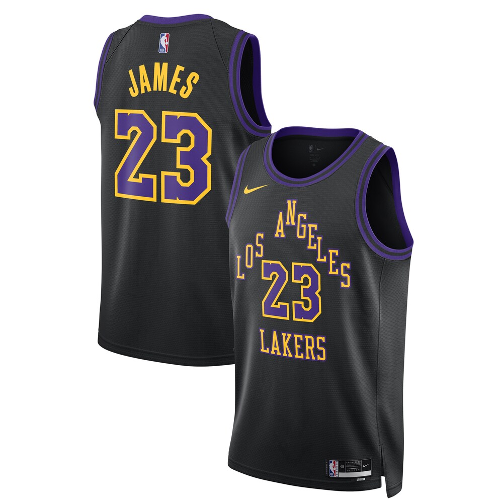 LeBron James Los Angeles Lakers Unisex 2023/24 Swingman Jersey - Black - City Edition