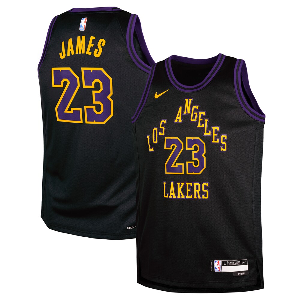 LeBron James Los Angeles Lakers Nike Youth 2023/24 Swingman Replica Jersey - City Edition - Black