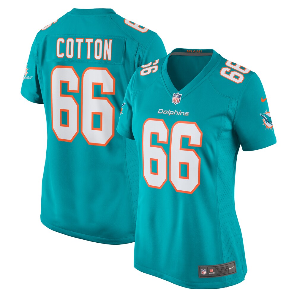 Lester Cotton Sr. Miami Dolphins Women's Home Game Player Jersey - Aqua