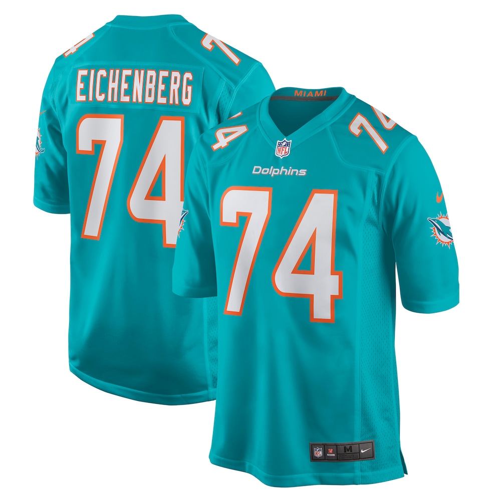 Liam Eichenberg Miami Dolphins Game Jersey | Aqua