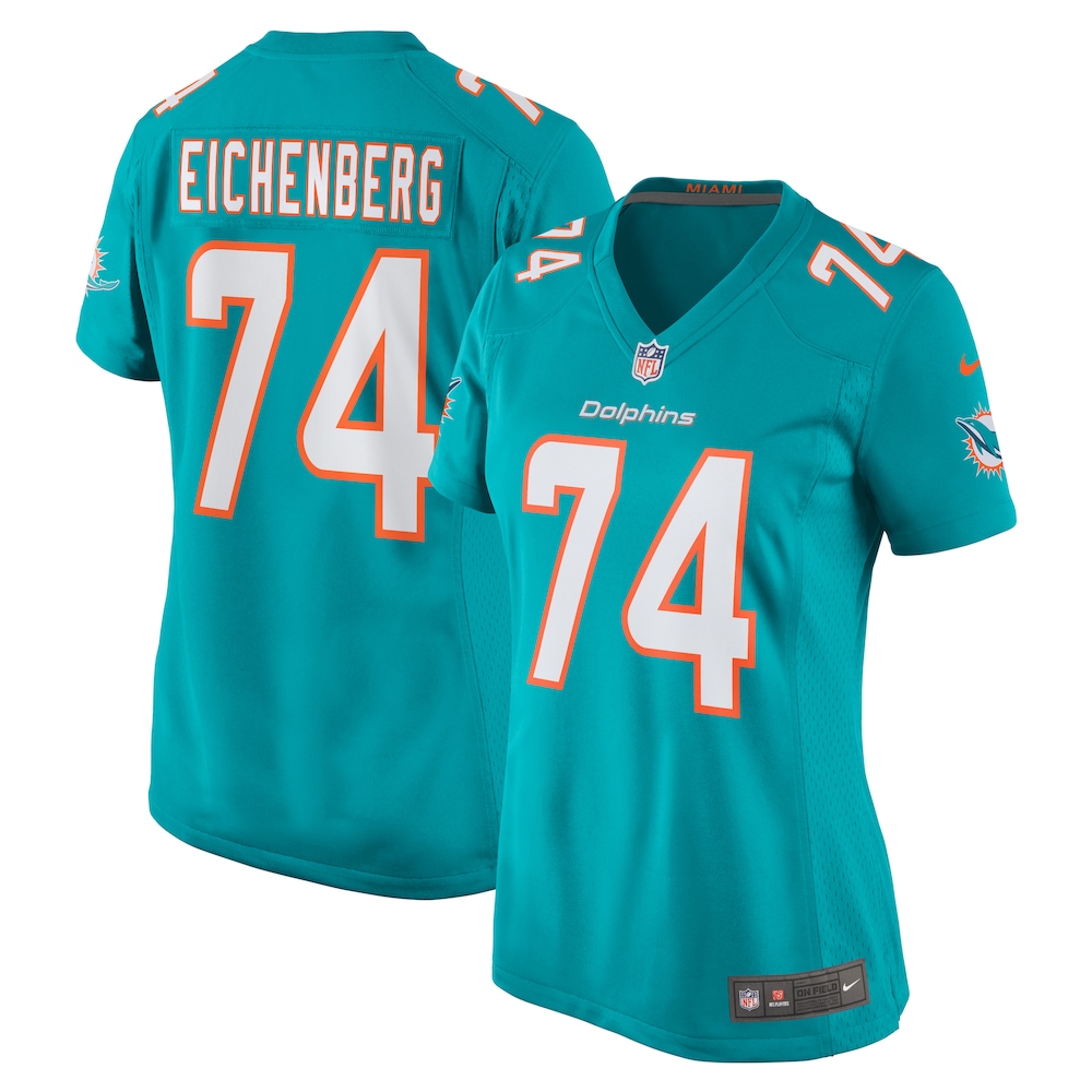 Liam Eichenberg Miami Dolphins Women's Game Jersey - Aqua