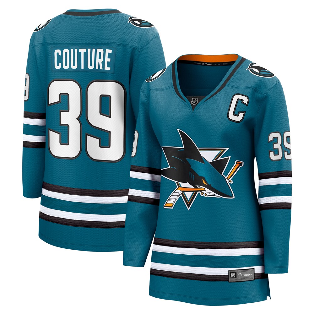 Logan Couture San Jose Sharks Fanatics Women's Home Breakaway Player Jersey - Teal