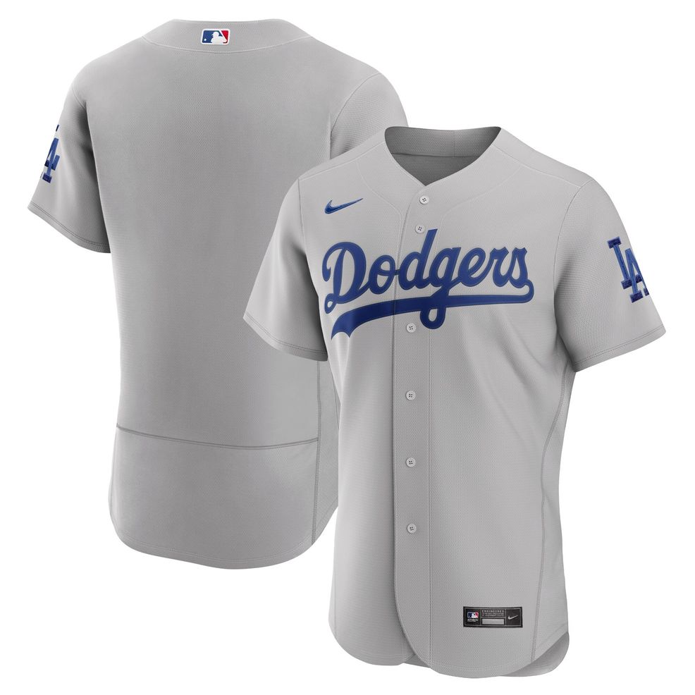 Los Angeles Dodgers Nike Alternate Authentic Team Jersey &#8211; Gray