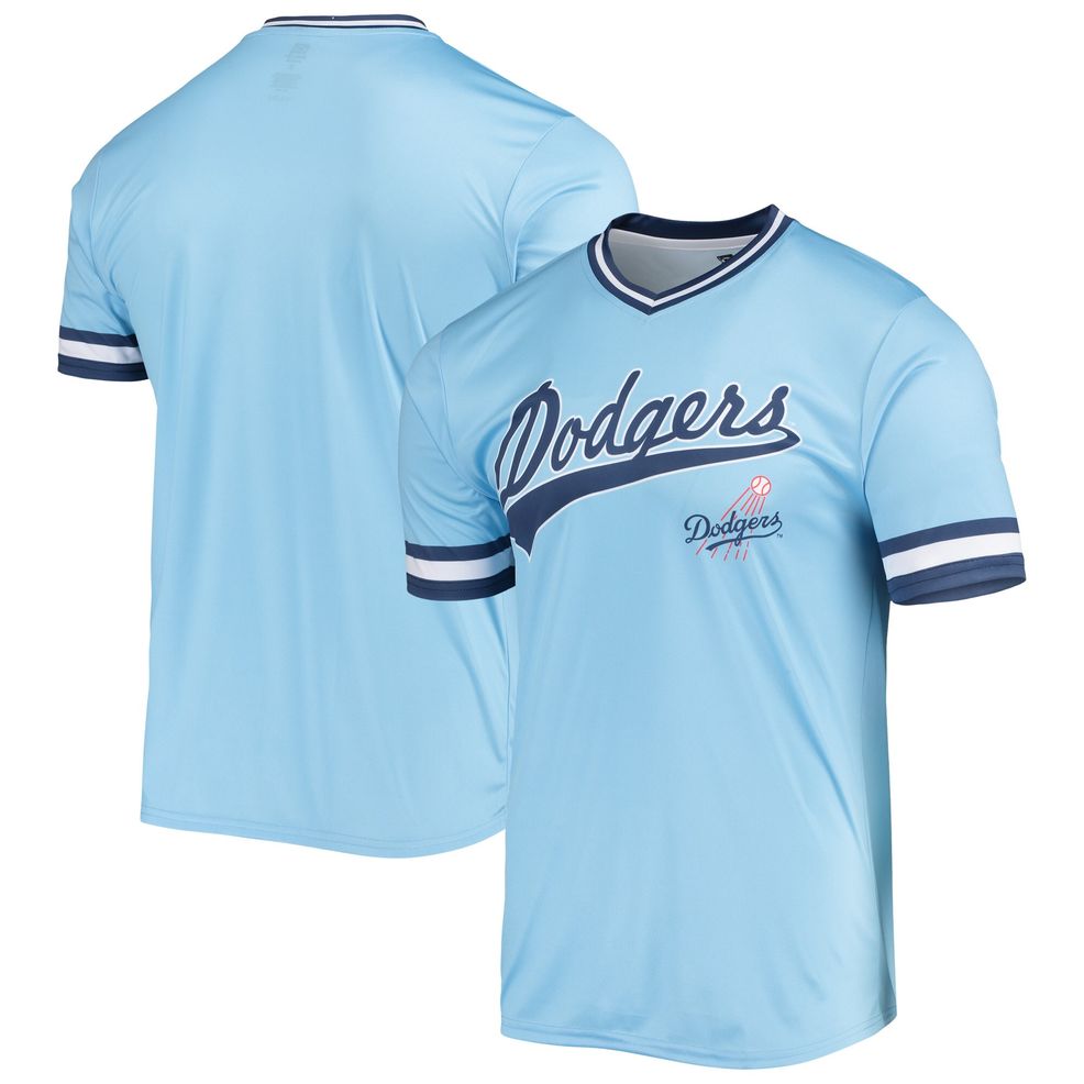 Los Angeles Dodgers Stitches Cooperstown Collection V-Neck Team Color Jersey &#8211; Blue/Royal