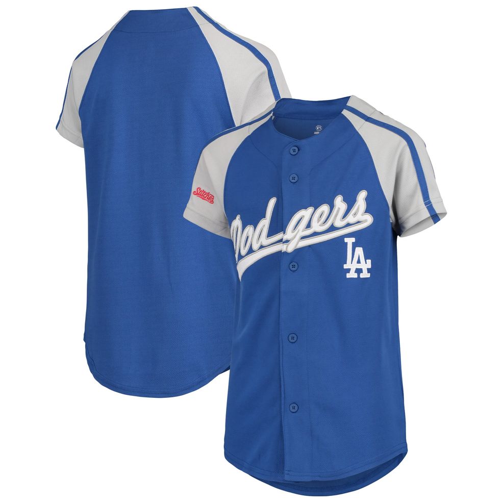 Los Angeles Dodgers Stitches Youth Team Logo Jersey &#8211; Royal